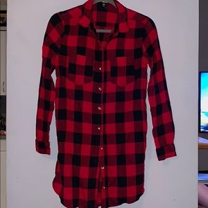Long flannel shirt size small